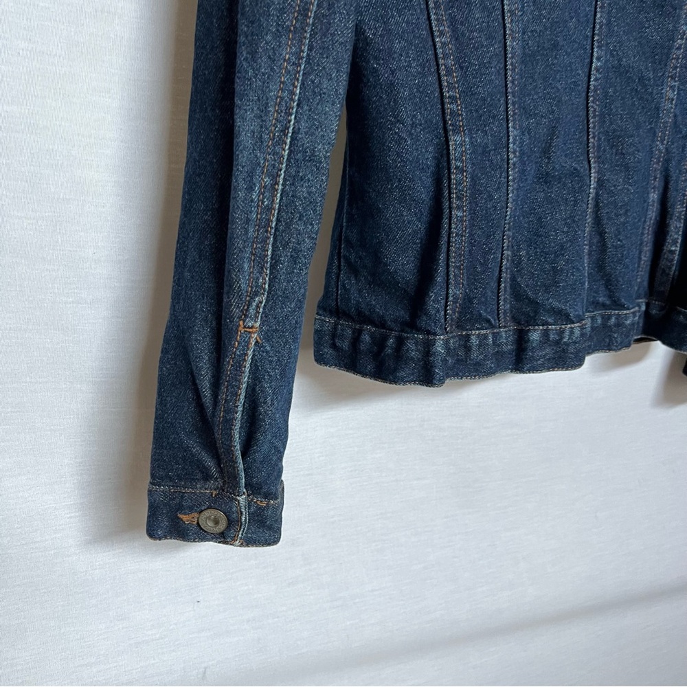 For Joseph Women's Classic Blue Cotton Jean Fitted Jacket - Picture 5 of 10